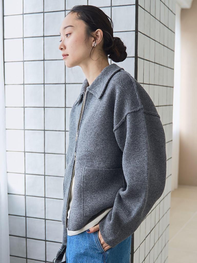 Cohen Strickjacke mit Kragen und Doppelreißverschluss 76376000009 1900 DK.GRAY(19) KOSTENLOS