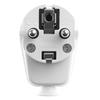White Uni-Schuko Angled Plug with Earthing