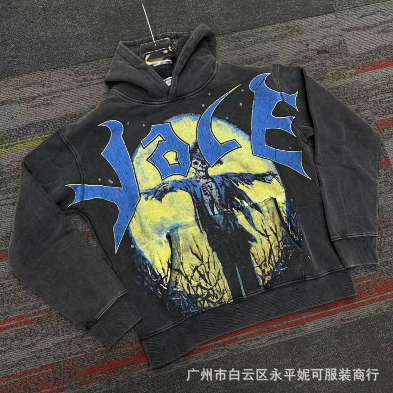 Premium Streetwear Hoodie With Rhinestone Embellishment Oversized Zip-Up Sweatshirt Men Cotton Blend Loose Fit