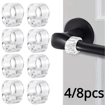 Security Protection Doorstop House Door Stop Transparent Silicone Handle Protector Home Hardware Door Ding Prevention Guard