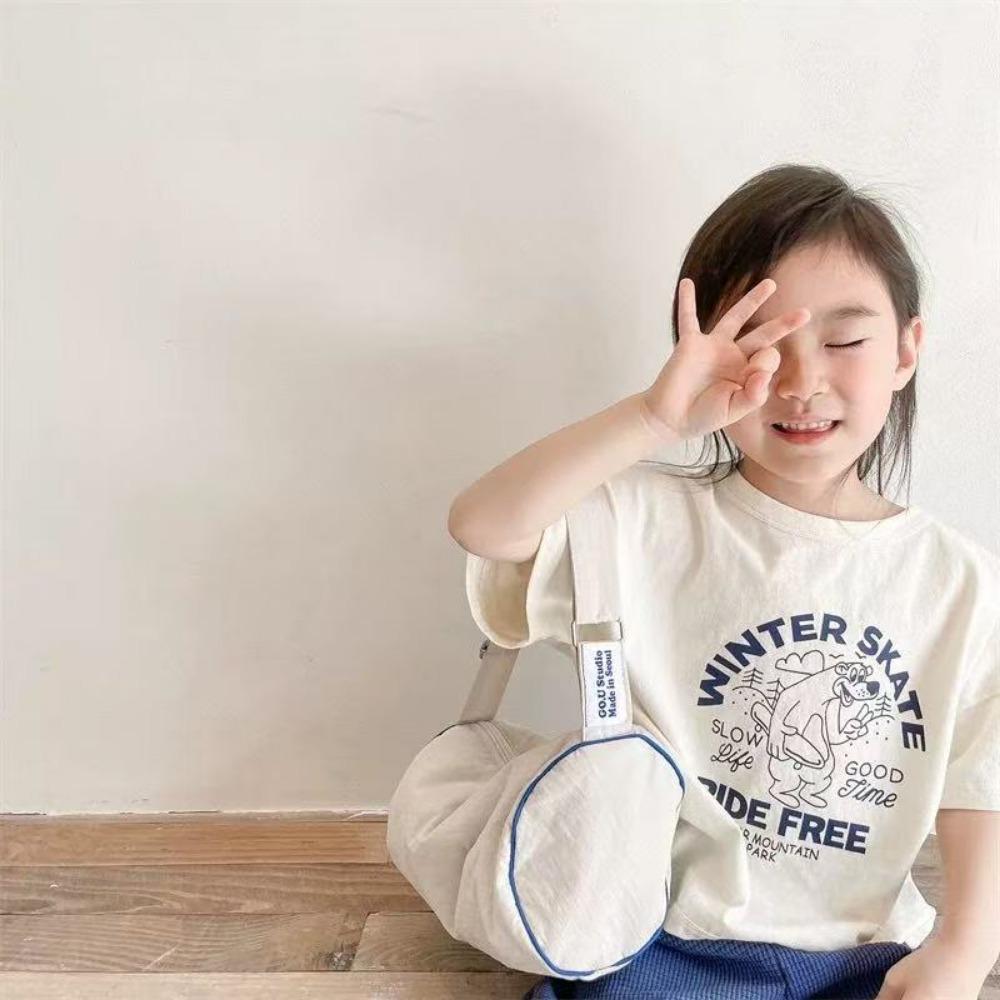 Children s Clothing Short Sleeved T-shirt Cartoon Pattern Children s Summer  T-shirt Children s Round Neck Loose T-shirt 110