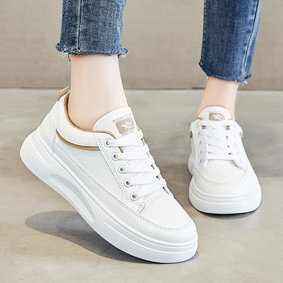 Trendige Sportliche Kleine Weiße Schuhe für Damen 2024 Neu Atmungsaktiv Lässig Flach und Schlichte Board-Schuhe Zapatillas De Deporte Trafza