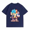 Unisexs Clothing New 100 Cotton Breathable Summer TShirt Dragon Ball Goku Blue Print Casual Streetwear Unisexs Tops