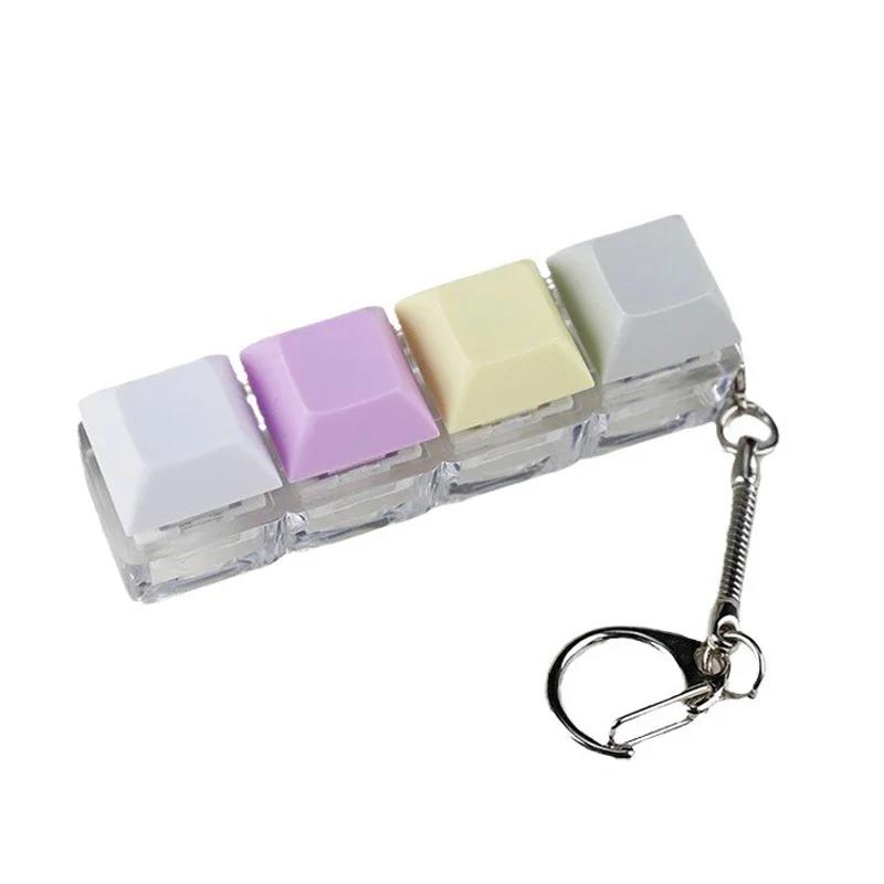 Tastatur-Taste Zappeln Spielzeug Bunte Schlüsselanhänger Keycap Stress Relief Spielzeug Für Kinder Erwachsene Geschenke Finger Taste Anti-Stress-Spielzeug