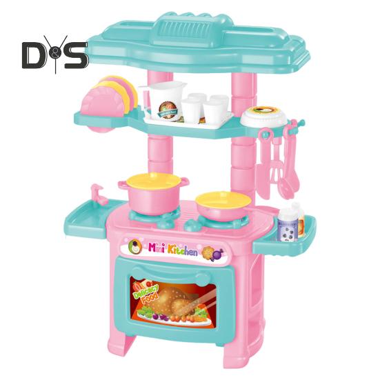 

47 шт. Дитячий кухонний ігровий набір Удавана гра Кулінарна плита Раковина Їжа Аксесуари Подарунок для дівчаток Хлопчиків Практичний розвиток здібностей Багатофункціональна іграшка синій