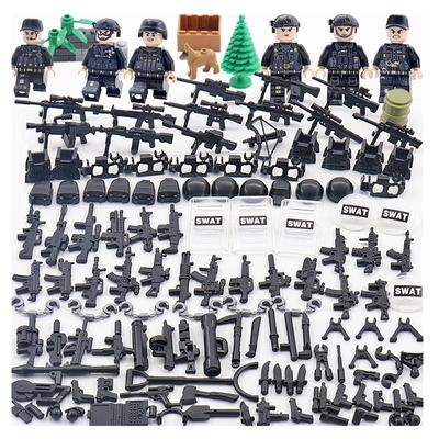 Military Special Forces Gun Modern Soldier Police MOC SWAT Military Weapons MiniFigures Block Model Building Kits Education Toys