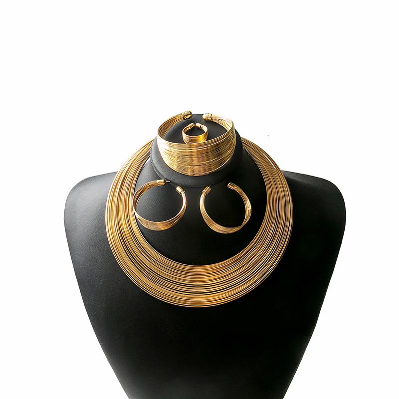 Classic Retro Ethnic Multi-layer Necklace Jewelry Set Vintage Ethnic Traditional Jewelry Set