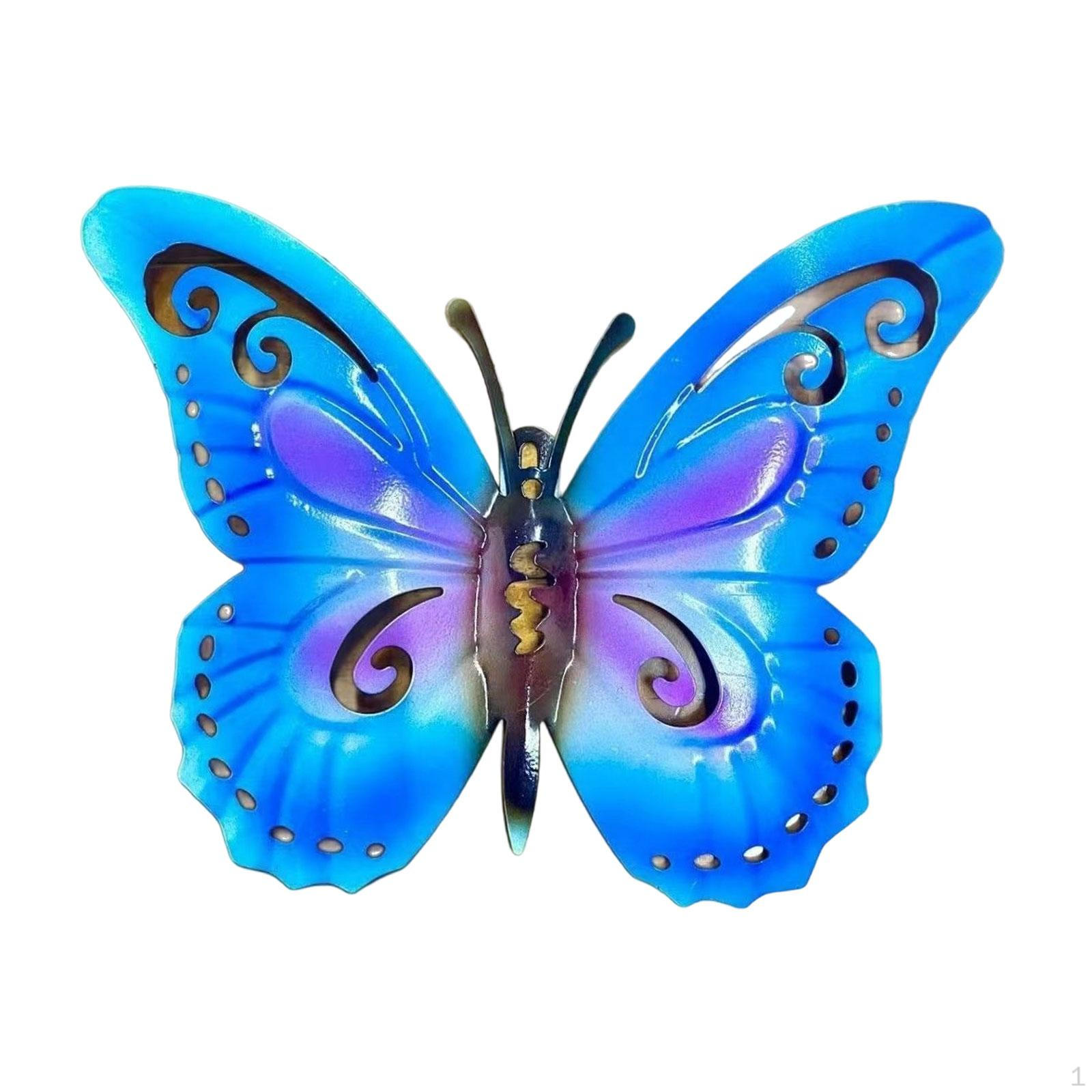 

Wall Decor Hanging Decoration Butterfly Art Sculpture Ornament for Indoor Outdoor Centerpiece Blue