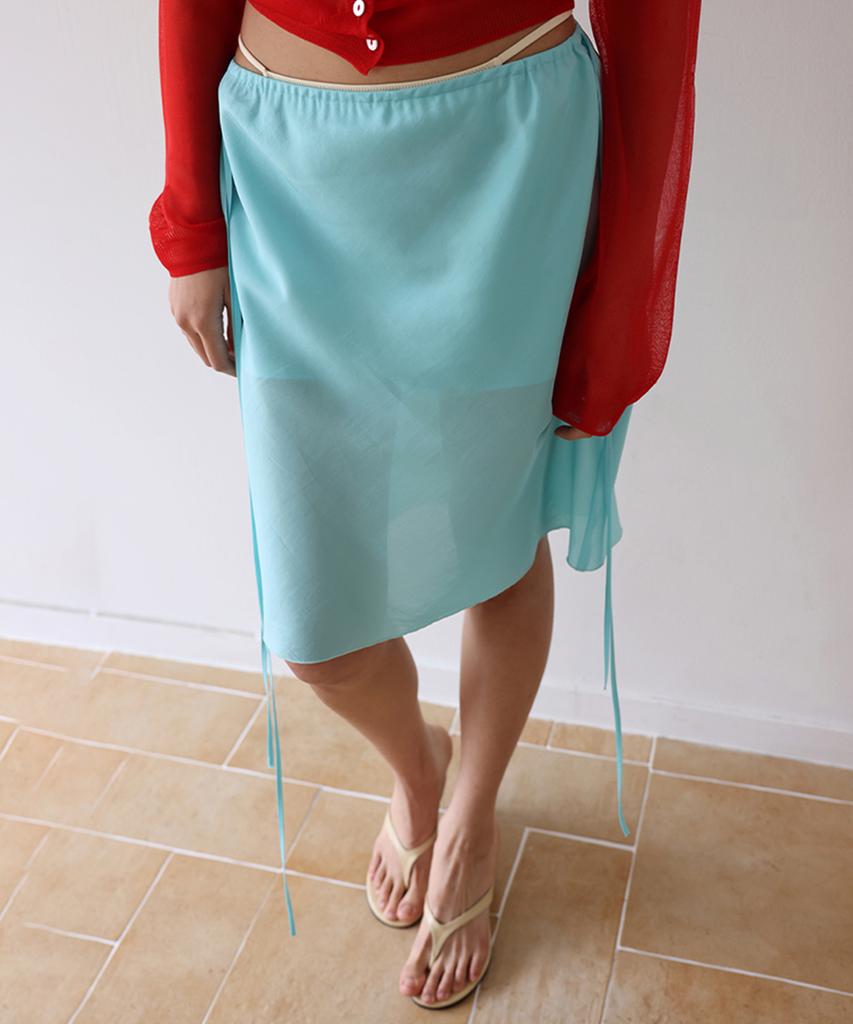 M.M.M Garden Midi Skirt_Sky Blue