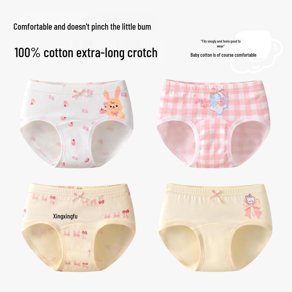 Slip a Triangolo Antibatterici in Puro Cotone per Bambine - Comfort Senza Pizzicotti per Neonati e Bambini Più Grandi (Autunno inverno)