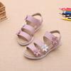 Girls’ Sandals, Three Flowers Roman Style, Trendy New Summer Korean Version, Children’s Beach Shoes, Baby Shoes, Kids’ Shoes, Flower Design