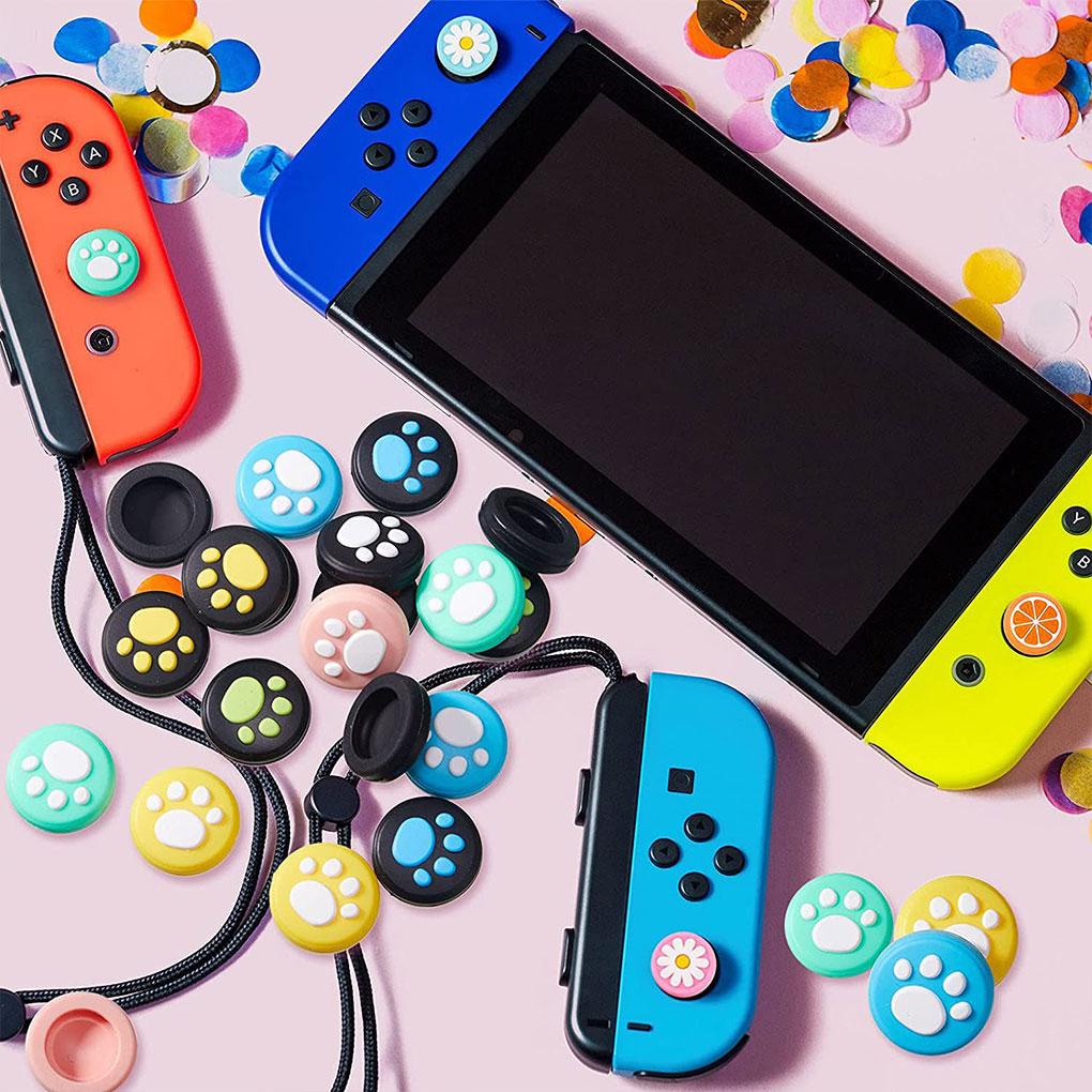 Stick Caps Anti-Skid Useful Cat Paw Shape Thumbstick Cover Controller Accessories Video Game Supply for Home Use