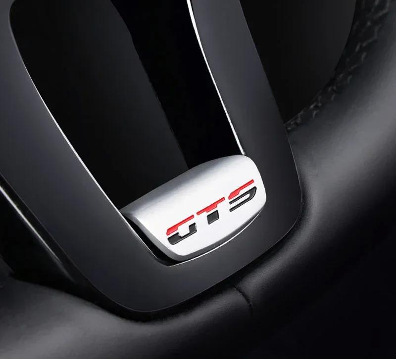 Emblema Rline de Aleación de Aluminio 3D Pegatina para Volante de Coche Accesorios I2 Para Volkswagen GTI Polo Golf Passat Scirocco Jetta Beetle