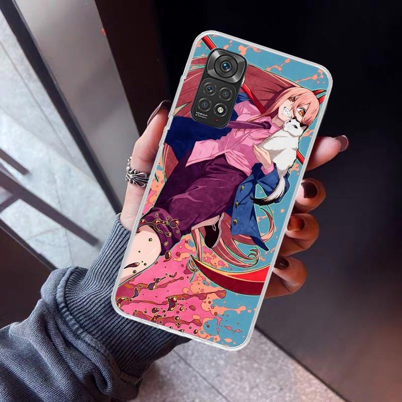 

C-Chainsaw Mans Power Phone Case For Xiaomi Redmi Note 10 11 12 13 14 15 Pro Plus 11S 12S 14S 11T 11E 10S Soft TPU Back Cover Re Redmi Note 14 4G