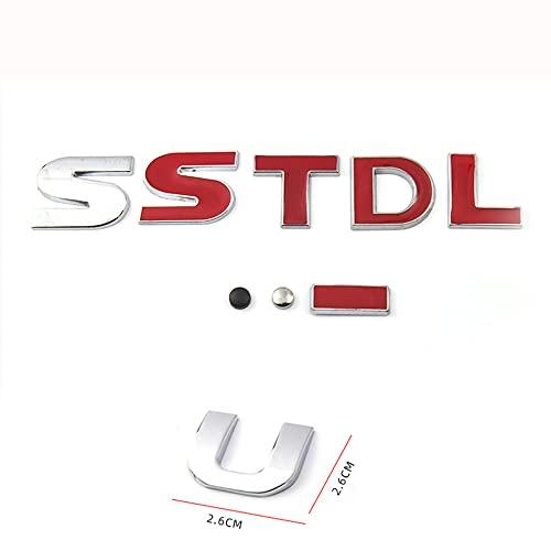 LUMIMAN 3D Molded Emblem Sticker Alphabet Numbers Letters Dots - Car Metal Zinc Alloy Decoration (J, Black)