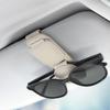 Magnetischer Leder-Sonnenbrillenhalter, Auto-Brillenclip für zwei Brillen, Brillenhalter-Clip für Auto-Sonnenblende, Geeignet für Brillen unterschiedlicher Größe -Y