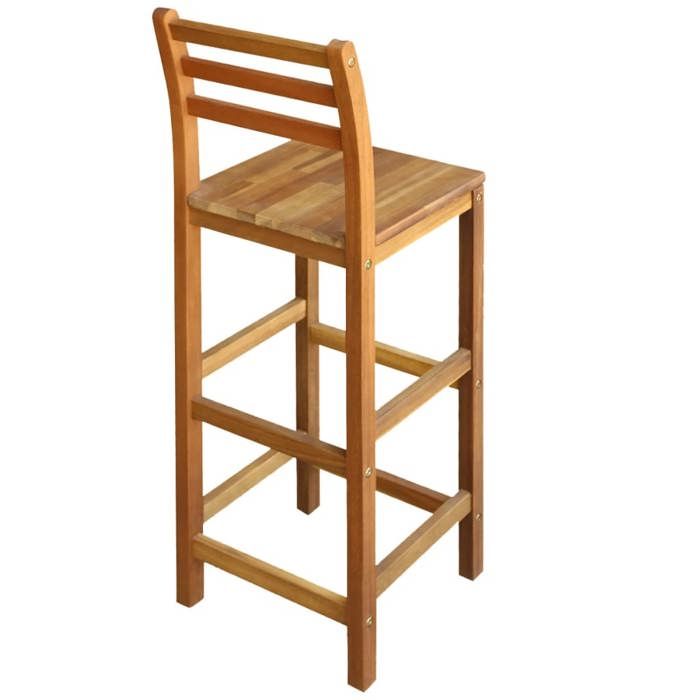 Tabourets de bar - vidaXL - Bois d'acacia massif - Intérieur et extérieur