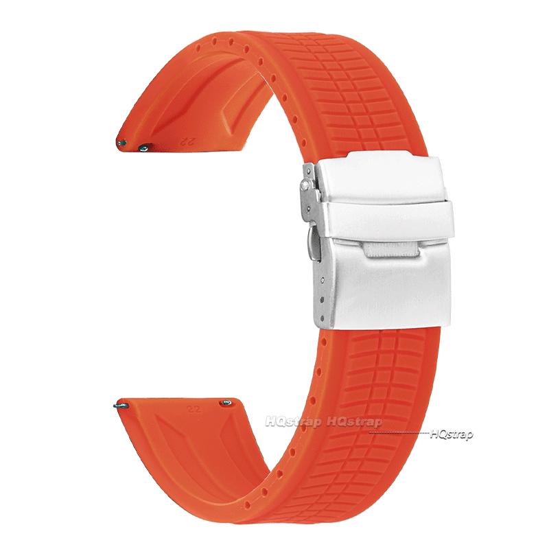 20mm 22mm 24mm Universal Soft Silicone Rubber Strap for Seiko Men Waterproof Watch Band Quick Release Bracelet for Rolex Bands