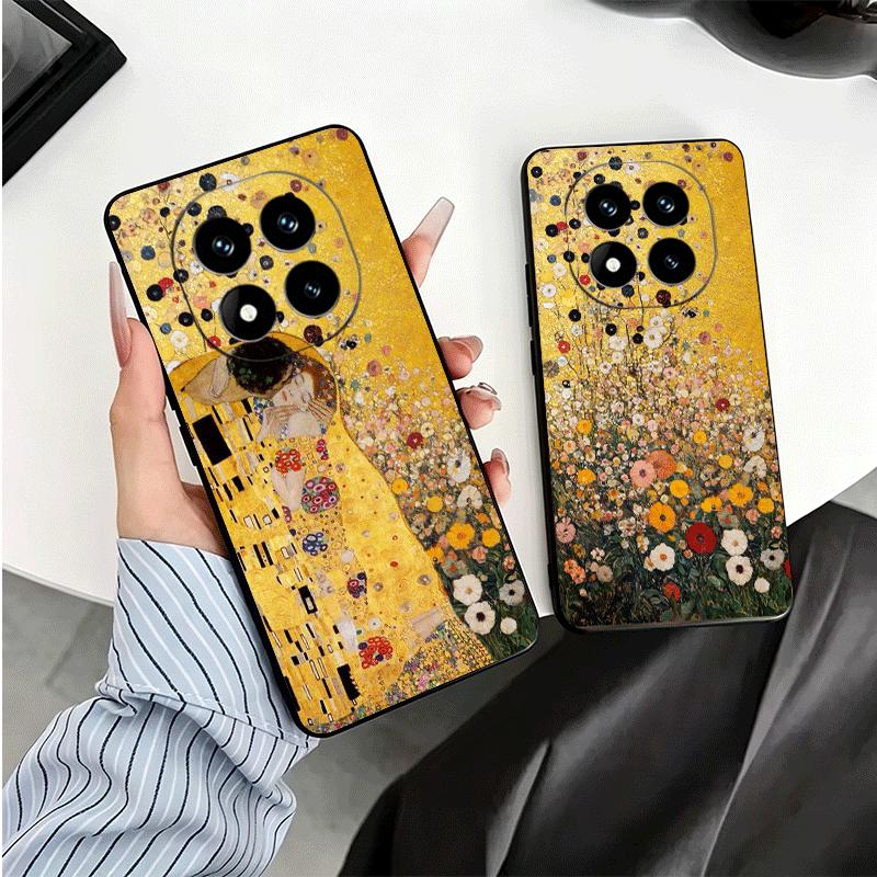 Kiss By Gustav Klimt Art Soft Phone Case for Xiaomi Redmi Note 12 13 14 15 Pro Plus 11 12S 11S 11T 10 4G Black Cover Back Shell