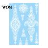 Eco-friendly Tattoo Sticker White Lace for Women, Temporary Face Body Skin-friendly Arm, Waterproof Fake Decal Wedding Party Festival Safe Tattoos