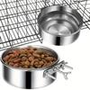 Rustfritt Stål Kjæledyrskål Papegøyer Fugler Hunder Katter Kaniner Fugler Smådyr Burmontert Vann Mat Fôringskopp Kjæledyrrekvisita