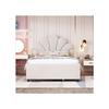 Gepolstertes Bett Kinderbett 90 x 200 cm, Bettgestell mit blumigem Kopfteil und Lattenrost