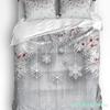 Weihnachten Schneeszene Schneeflocken Wichtel 3-teiliges Bettwäscheset für Doppelbett Heimtextilien Bettbezug Steppdeckenbezug Kissenbezug