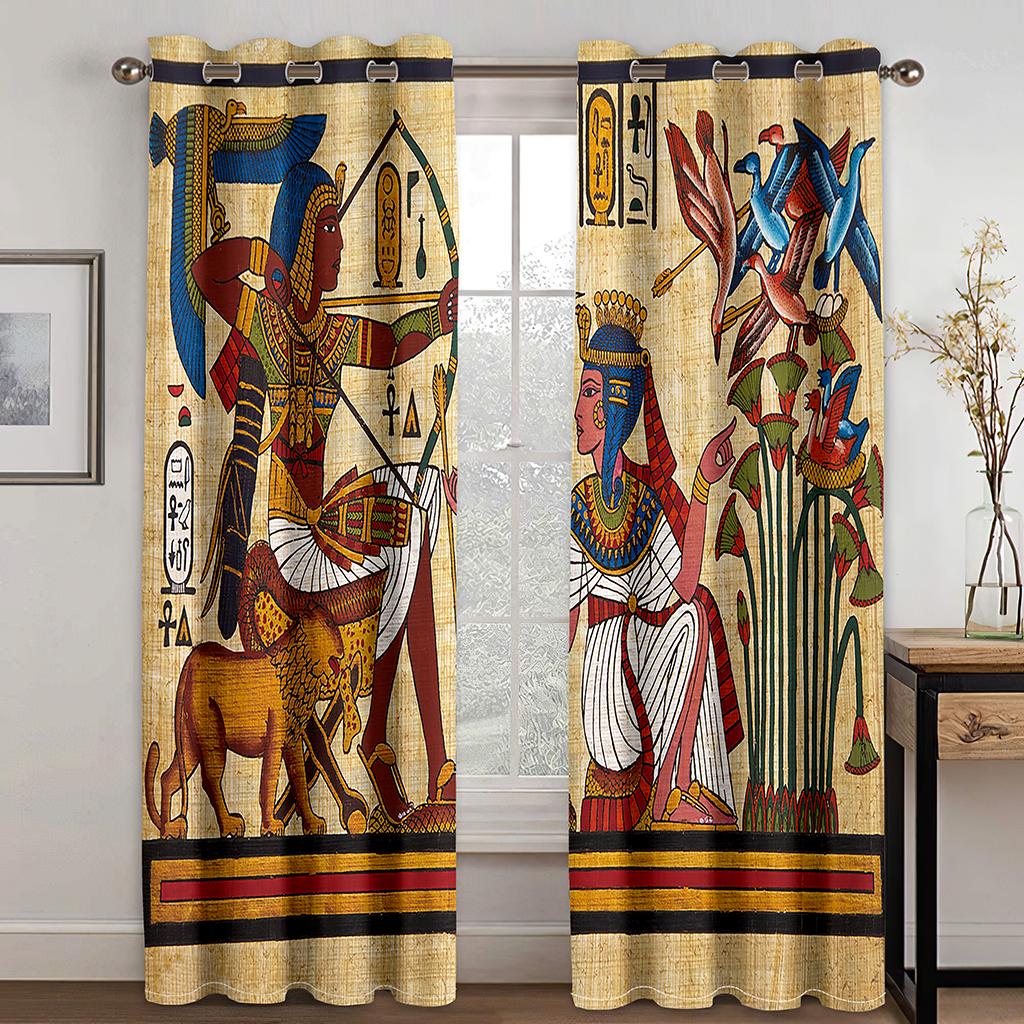 

Luxury African Woman Art Window Curtains, Living Room, Outdoor Fabric Drapes Home Decor 100W130H(CM)40x51in&Grommet Top
