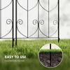 Set of 2 Garden Trellis, Metal Fence Panels for Climbing Outdoor Plants, Flowers, 180 x 50cm