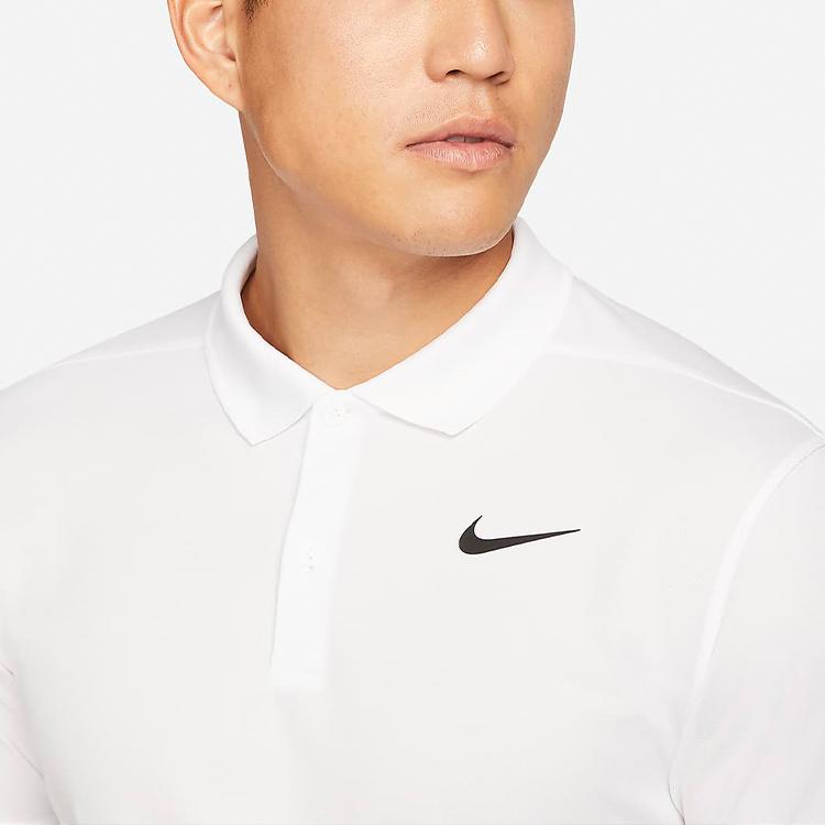 Nike Casual Breathable Solid Golf Short Sleeve Polo Shirt Men Tops White DH0827-100