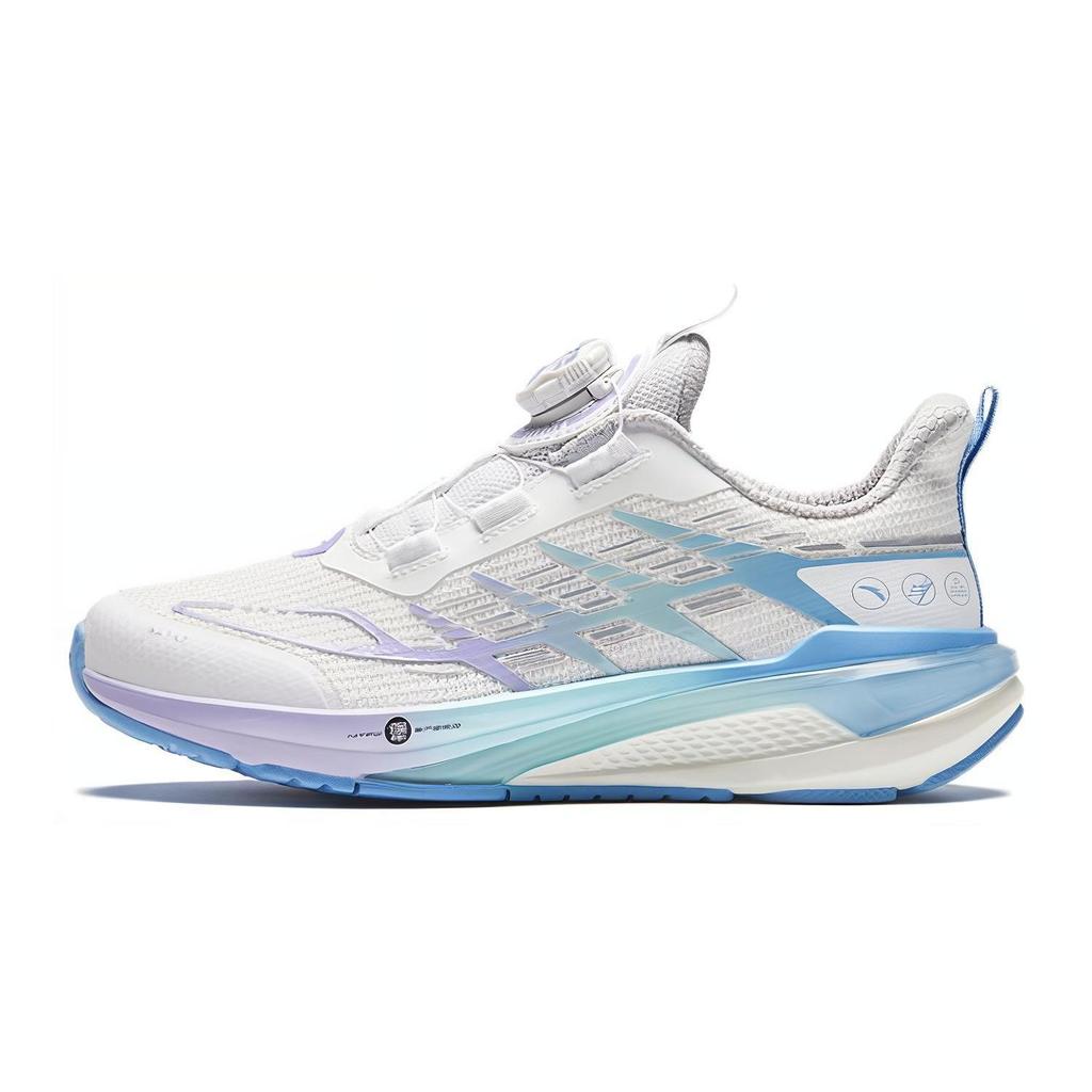 Anta Kids Round Head Knob Comfortable Professional Shock Absorption Wear Resistant Low Top Running Shoes Kids running shoes Silver Blue 322345511-1