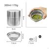 304 Stainless Steel Storage Canister Brushed Finish Cylindrical