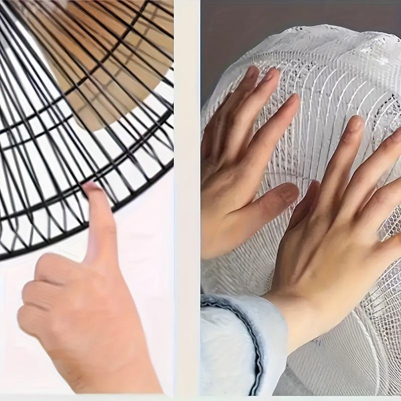 1pc Classic Adjustable Fan Dust Cover with Finger Protection - Washable Mesh Guard for Home & Office Fans, No Electricity or Battery Needed