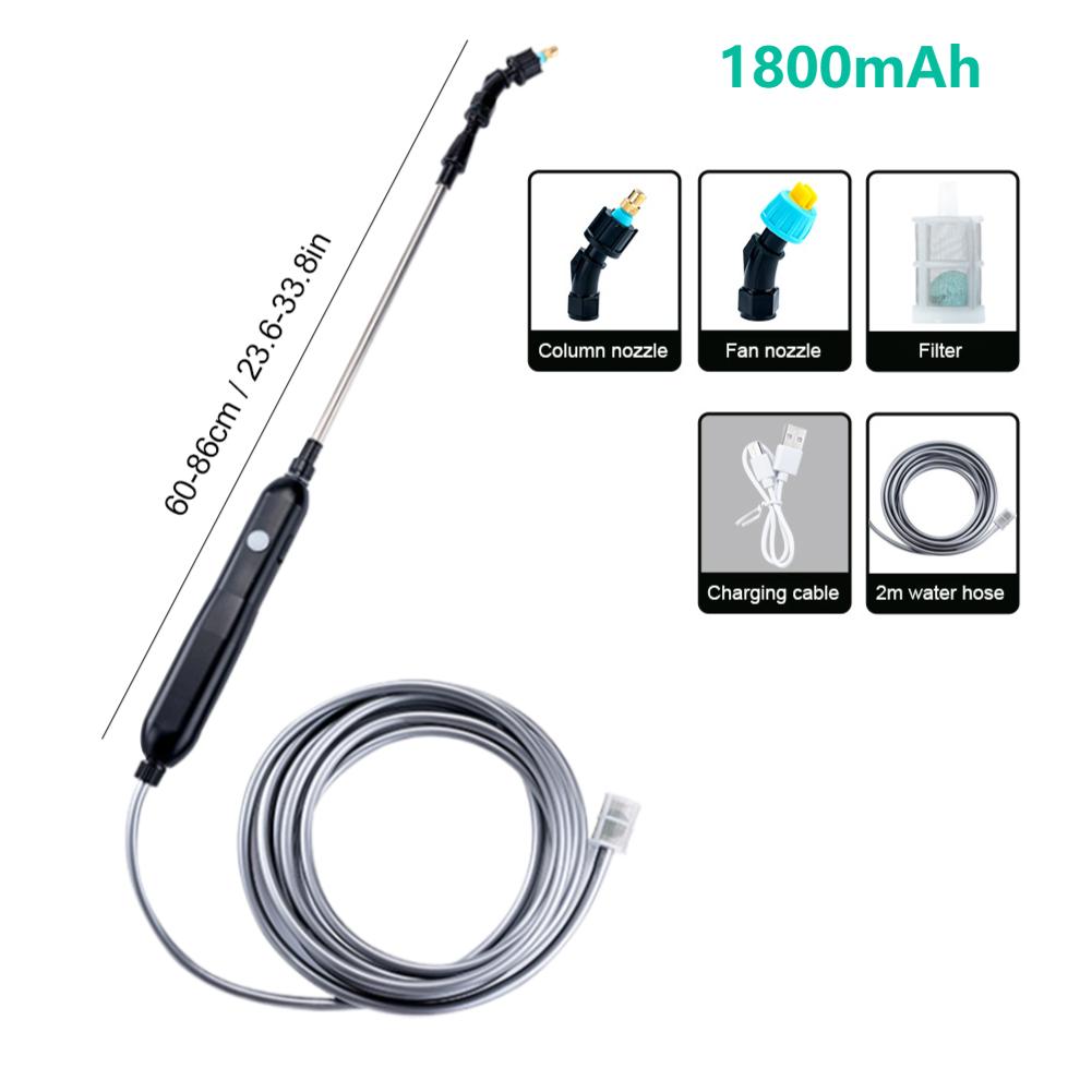 Portable Watering Spray Electric Gardening Sprayer USB Rechargeable Plant Sprayer High-Pressure Sprinkler ATV Cleaning Tools