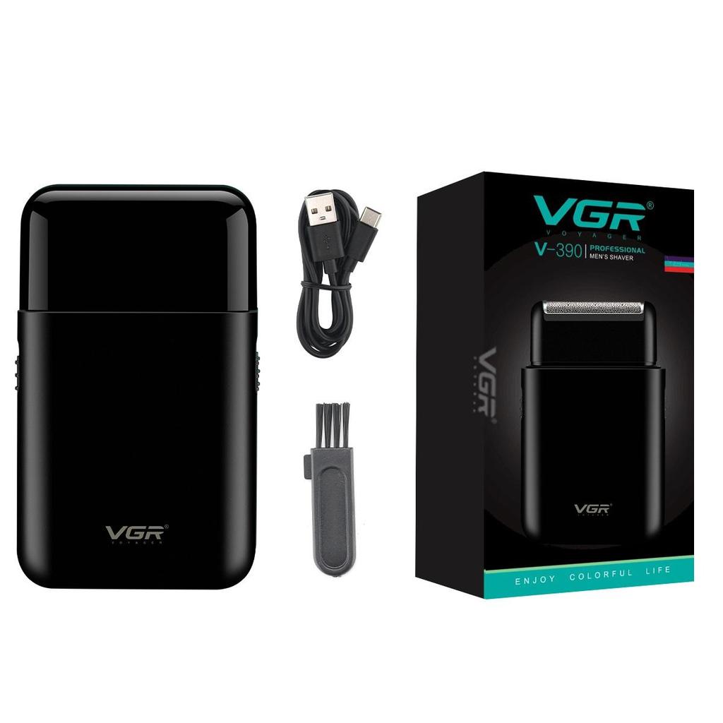 VGR Portable USB Rechargeable Mini Men's Shaver Electric Hair Clipper Reciprocating Blade Deep Cleaning Shaver Home Razor  Long-lasting V-390