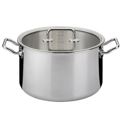 SPRING Meat Pan BRIGADE BASIC 24 Cm 6.5 Liters with Glass Lid INDUCTION