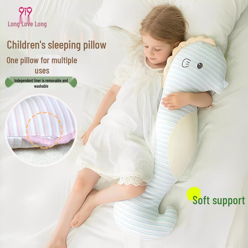 9i9 Children s Blue Seahorse Multi-purpose Hug Pillow 85cm