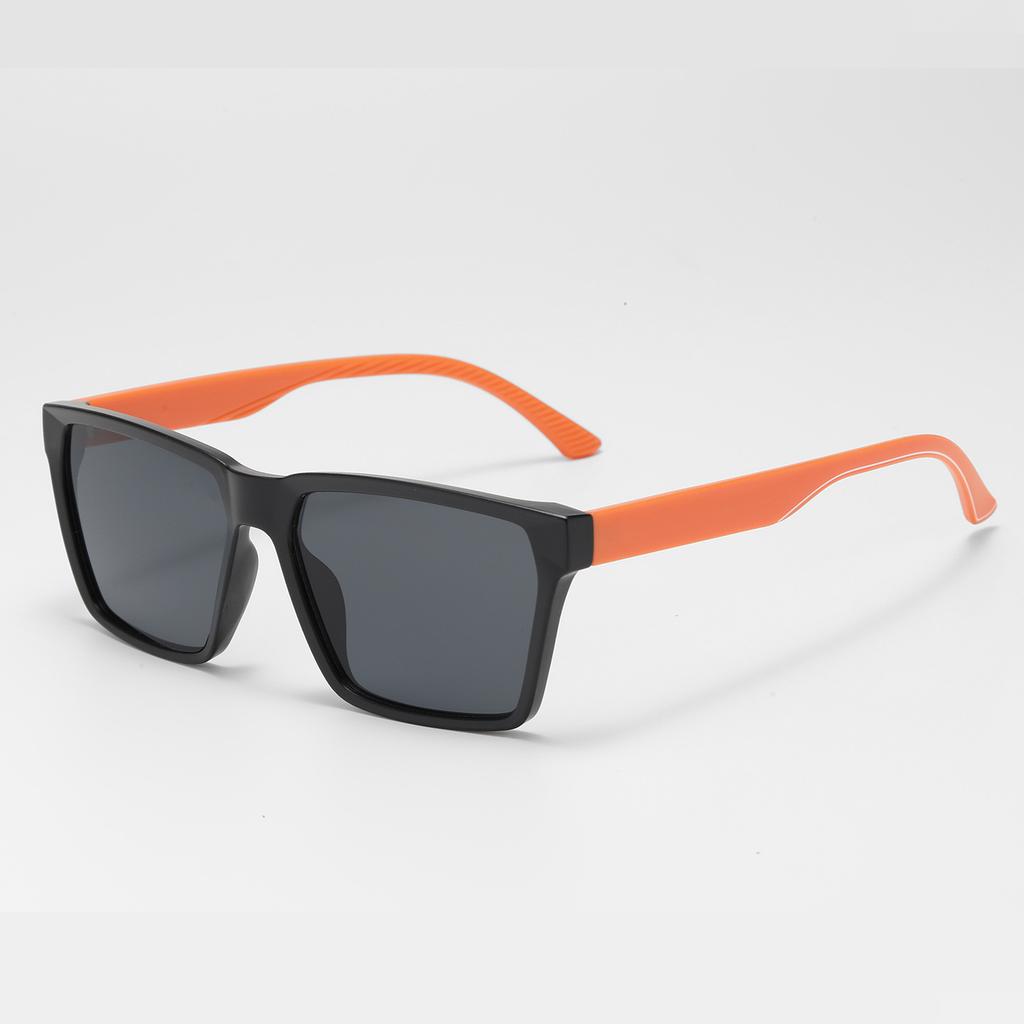European and American square sunglasses retro fashion large frame men's and women's thin sunshade glasses street photo PC sunglasses