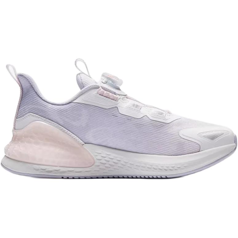 Anta Kids C37 Comfortable Versatile Shock Absorbing Breathable Low Top Running Shoes Kids Running Shoes White Purple Pink A22525590-2