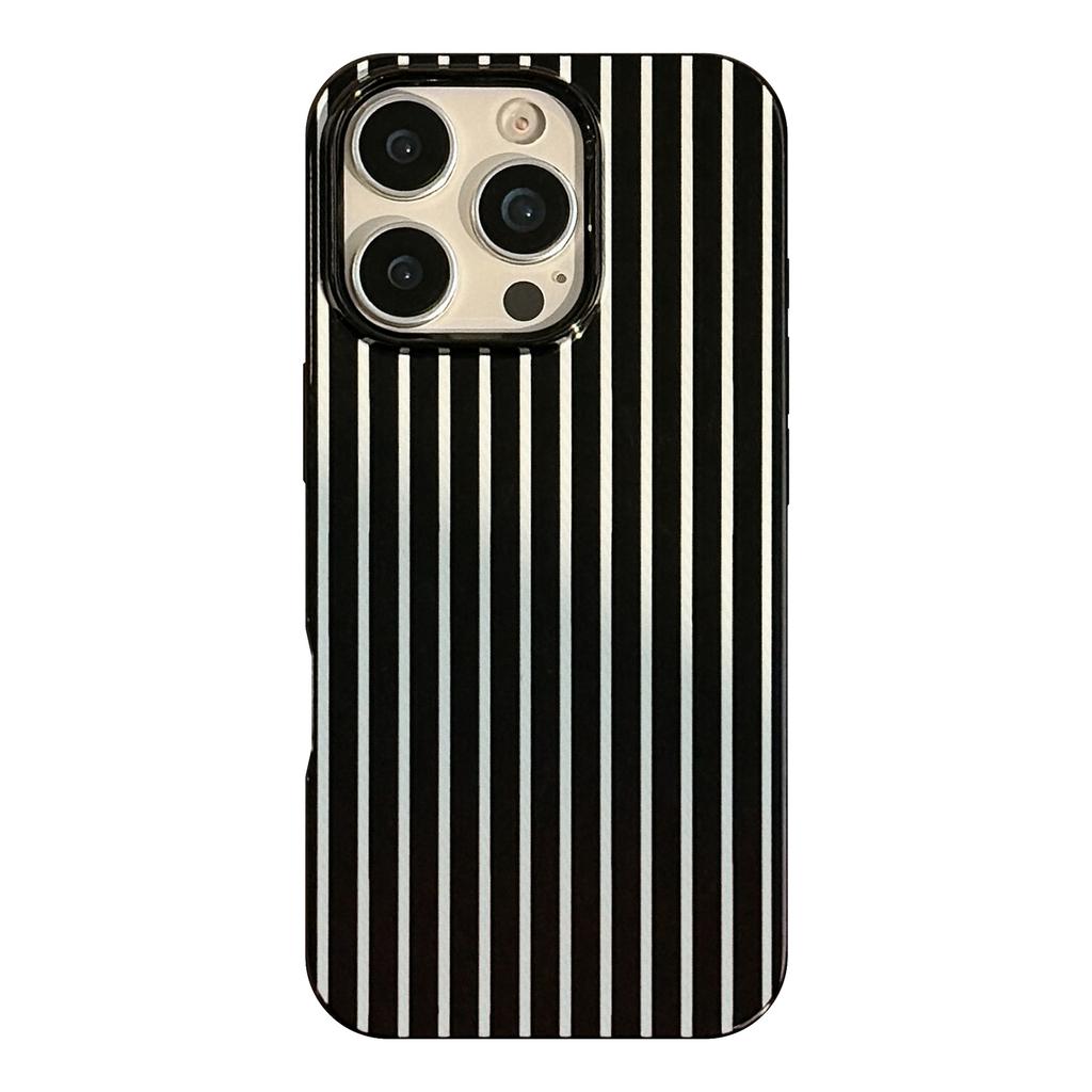 Personalized Vertical Stripes Iphone16 IPhone Case 13 Protective Case 15pro Silicone Max Suitable for 11 Trendy 12
