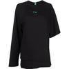 SS22 Logo Print Asymmetrical Half Short Sleeve T-Shirt Women Tops Black HD3588