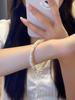 999.9 Pure Silver Bangle - Women's Sterling Silver Bracelet, Qixi Valentine's Day Gift for Wife or Girlfriend