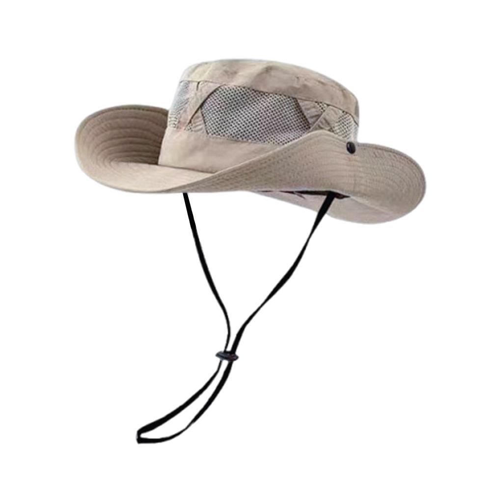 Fashion Breathable Summer Bucket Hat Portable Sun Protection Sun Hat Casual Fishing Cap Mountaineering бежевый