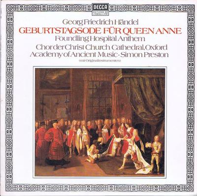 LP Record GEORG FRIEDRICH HÄNDEL - THE CHOIR  - Geburtstagsode Fur Queen Anne / Fou 642054AW Decca 1978 Germany Classical Used