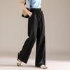 RAIN.CUN Women's Premium Linen Drawstring Wide-Leg Pants