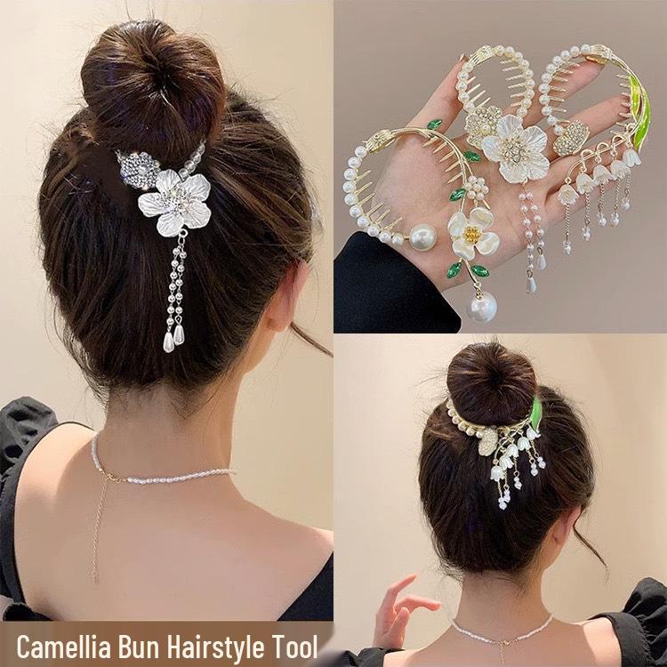 Elegant Lily of the Valley Tassel Hairpin: Timeless Updo Clip for a Refined Look