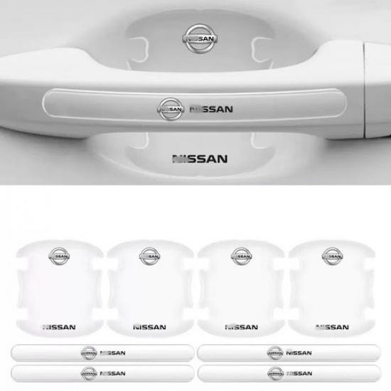 8PCS Clear Car Door Handle Bowl Protector Scuff Guard Anti Scratch For Nissan