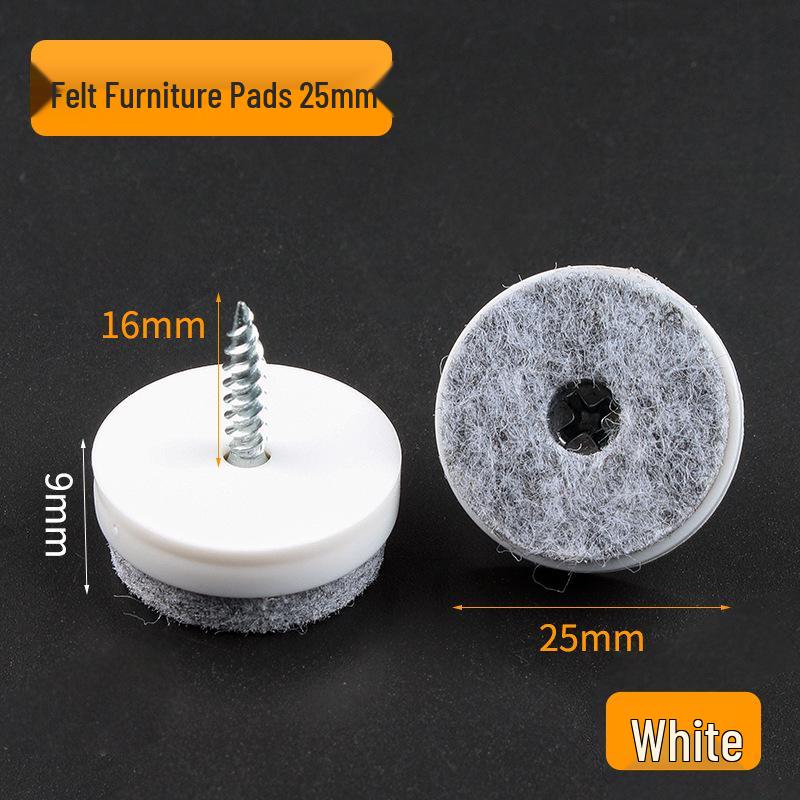 Precision Silent Anti-Slip Leg Pads & Self-Tapping Screws for Chair, Table, and Stool.