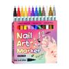 Nail Marker Set Extra Fine Tip -Based Ink Smooth 12 Pack for DIY Nail Design Drawing Writing Decorating