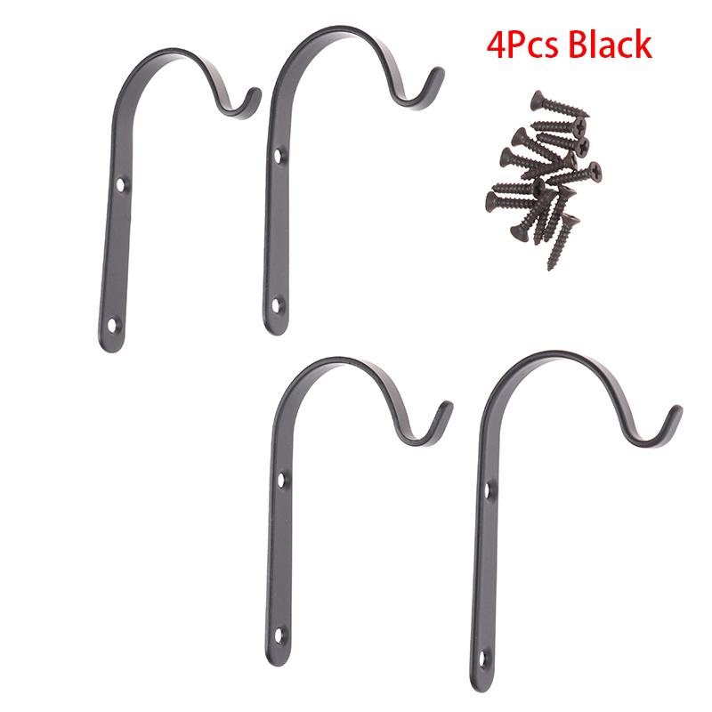 4//10Pcs Garden Hanging Wall Brackets Outdoor Basket Plant Pot Hook Hanger Decor